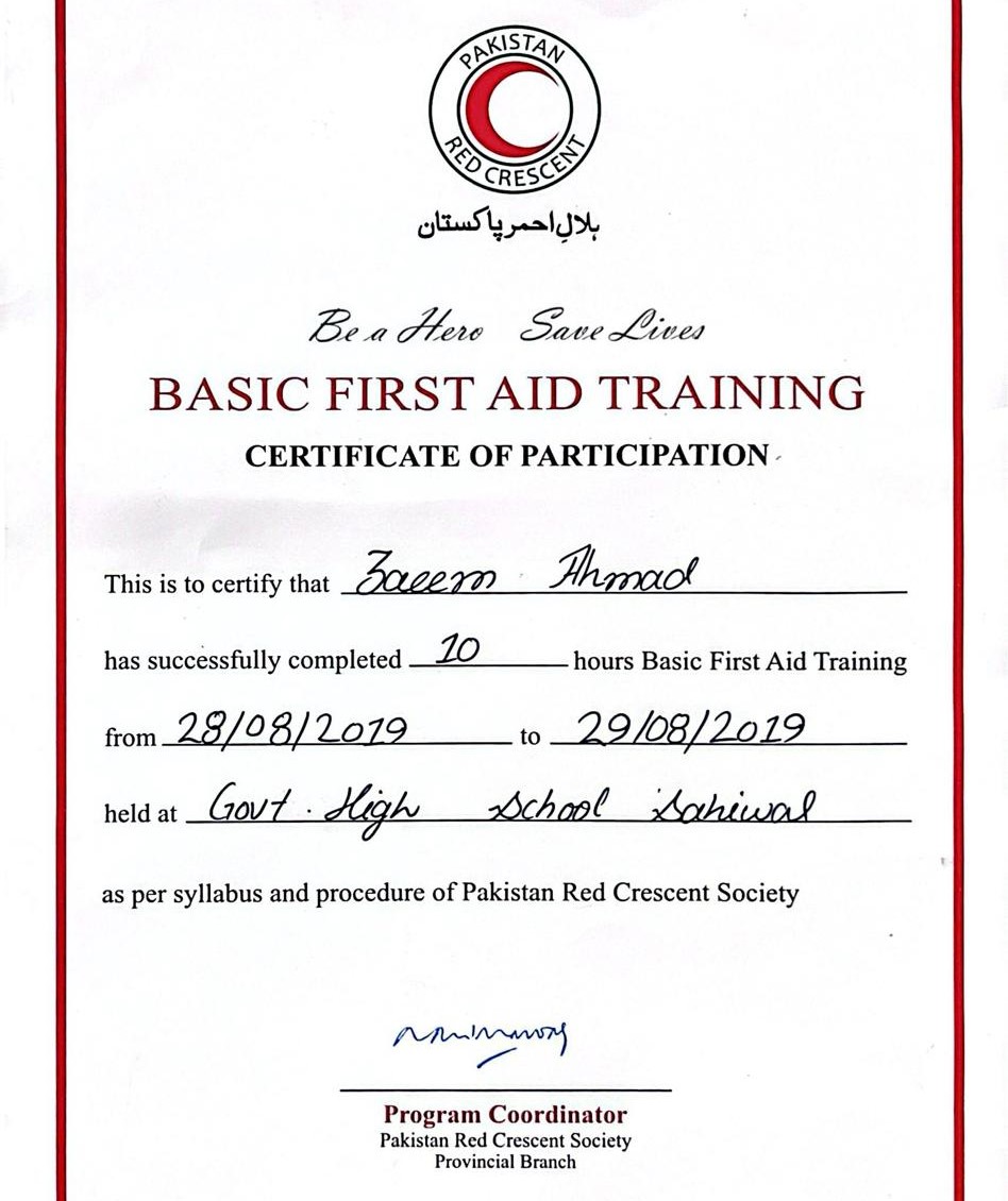 Basic First Aid Training